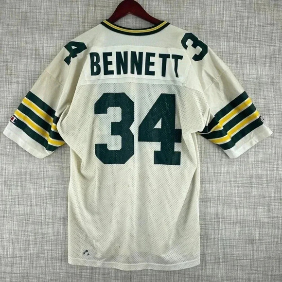 vintage Starter Green Bay Packers Bennet Jersey T-Shirt Short Sleeve Mens L 3938 - Picture 7 of 13